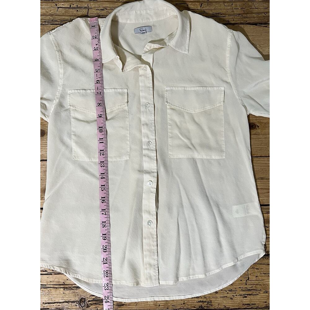 Rails Women’s Size Xs Cream Button Up Long Sleeve… - image 4